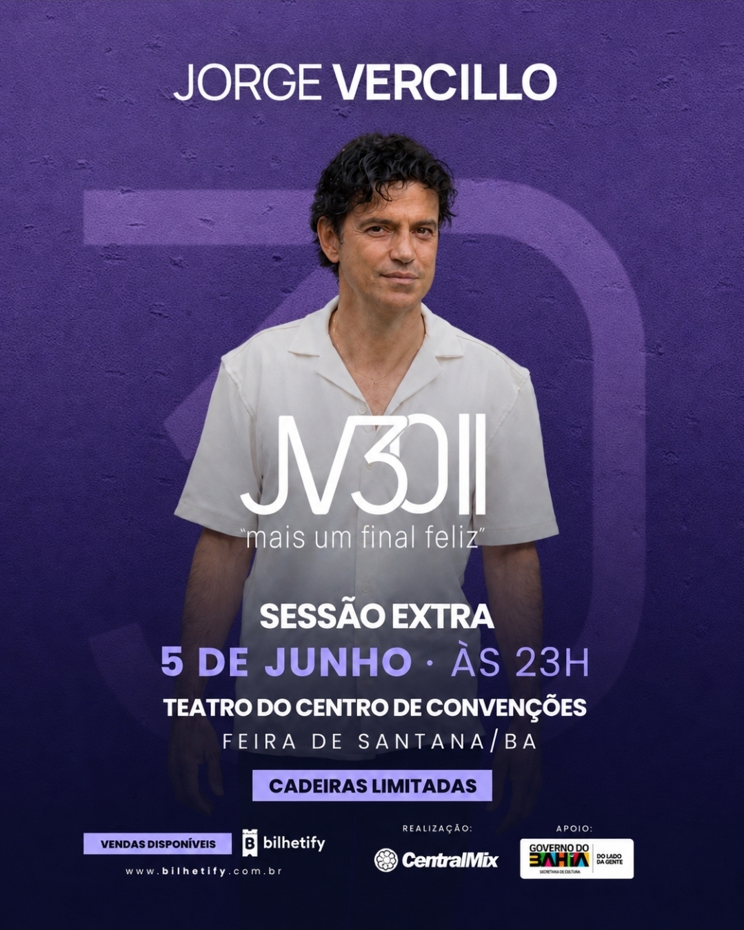 Imagem do evento Jorge Vercillo - Sessão Extra